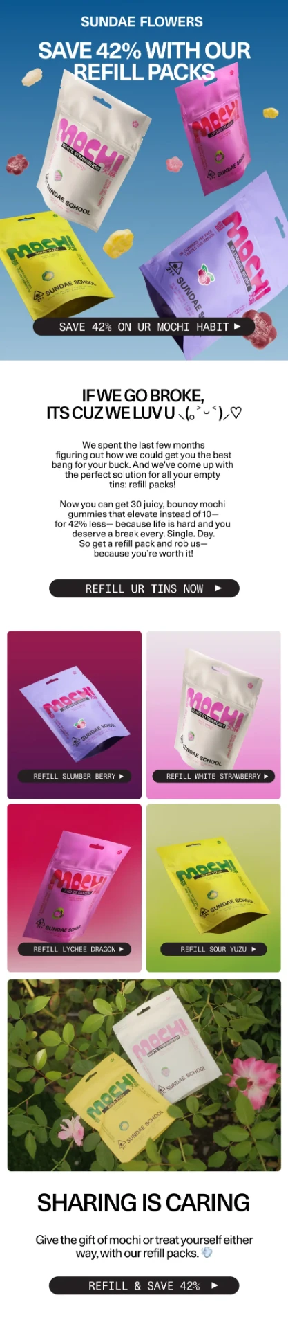 Creatività email dimostrativa Mochi